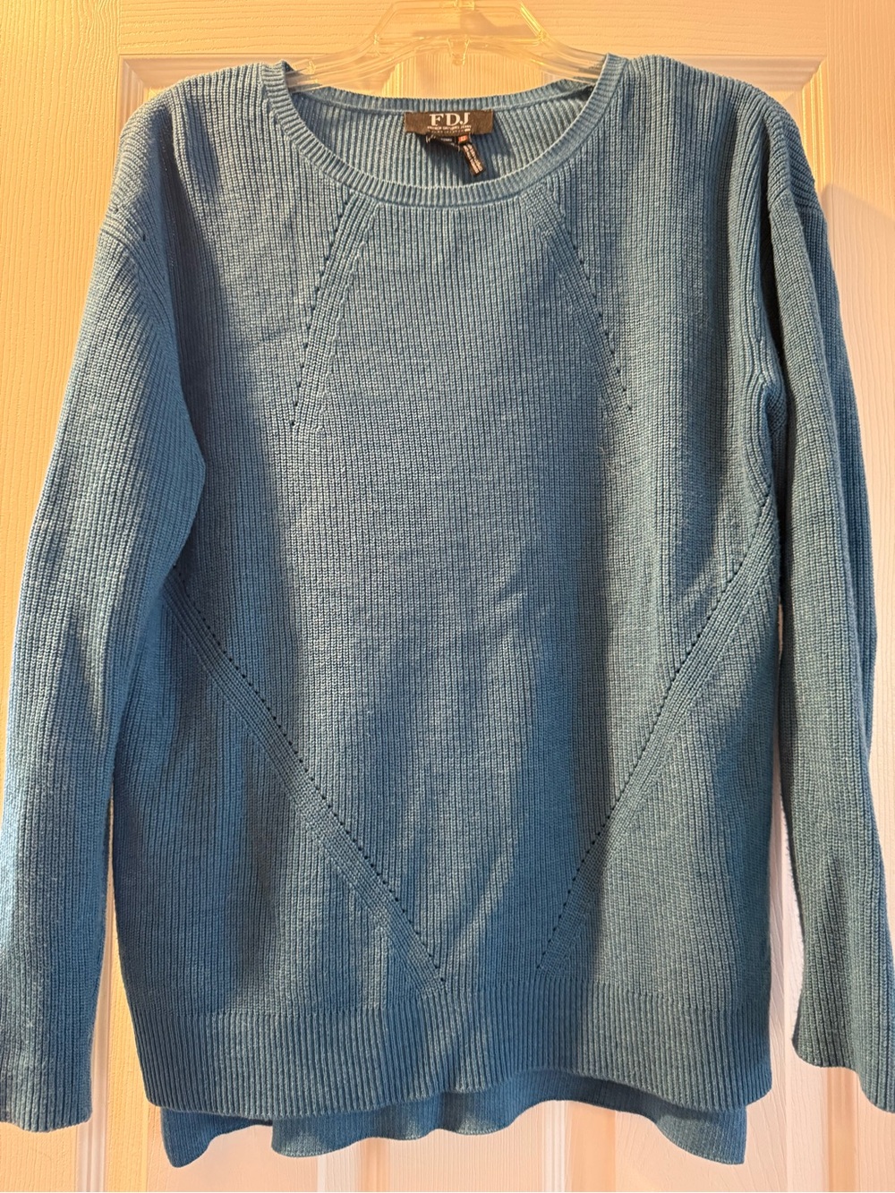 FDJ Blue Knit Pullover Sweater